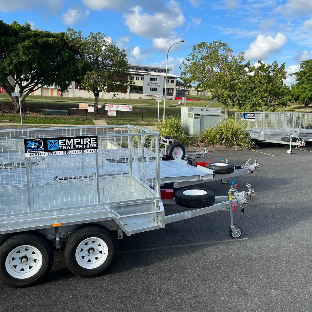 Self-service trailer rental setup with digital lock